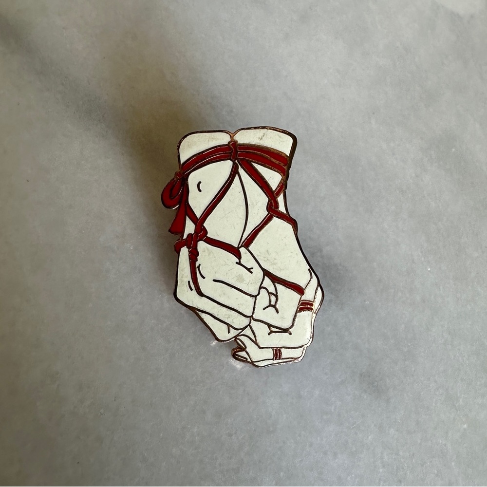 LITTLE WHIP • Bondage Shibari Enamel Pin Punk Goth Kinky FemDom Catwoman Brooch